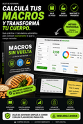 La Forma Inteligente de Alimentarte Calculá tus macros como lo hacen los profesionales, sin fórmulas complicadas ni dietas imposibles.